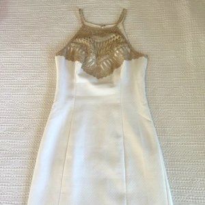 Lilly Pulitzer Dress- White with Gold Details, Worn Once, Size 2